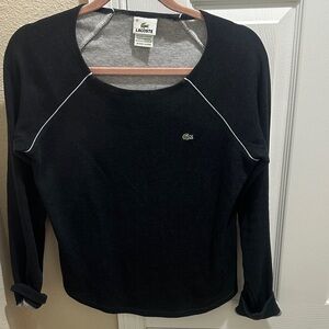 Lacoste Women's Black Long Sleeve Tee